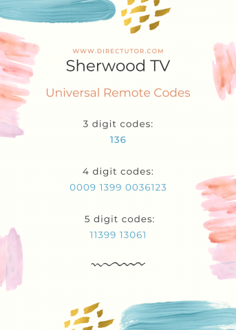 Sherwood TV remote codes