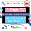 4 Digit Universal Remote Control Code List For All TVs